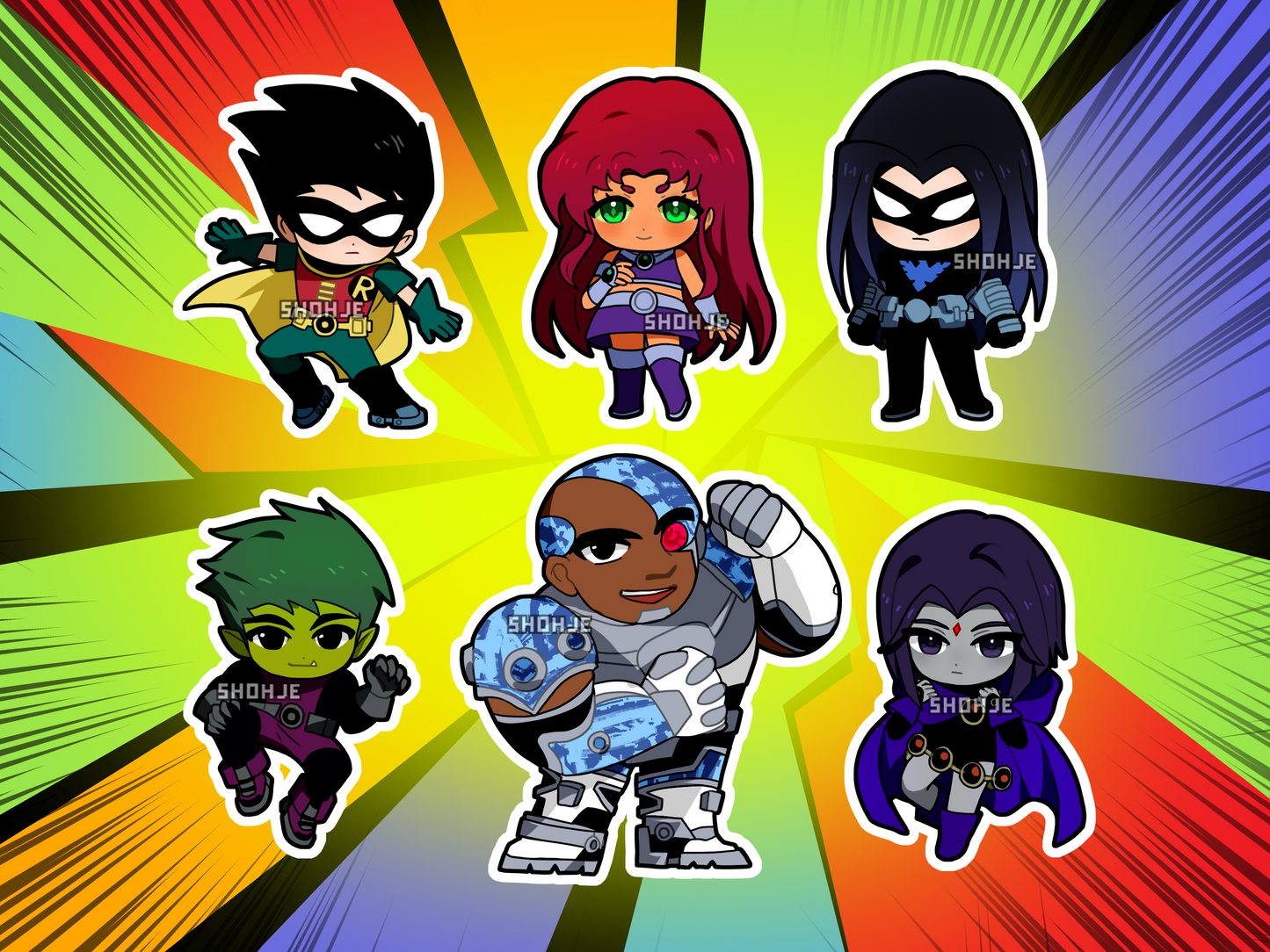 TEEN TITANS keychains